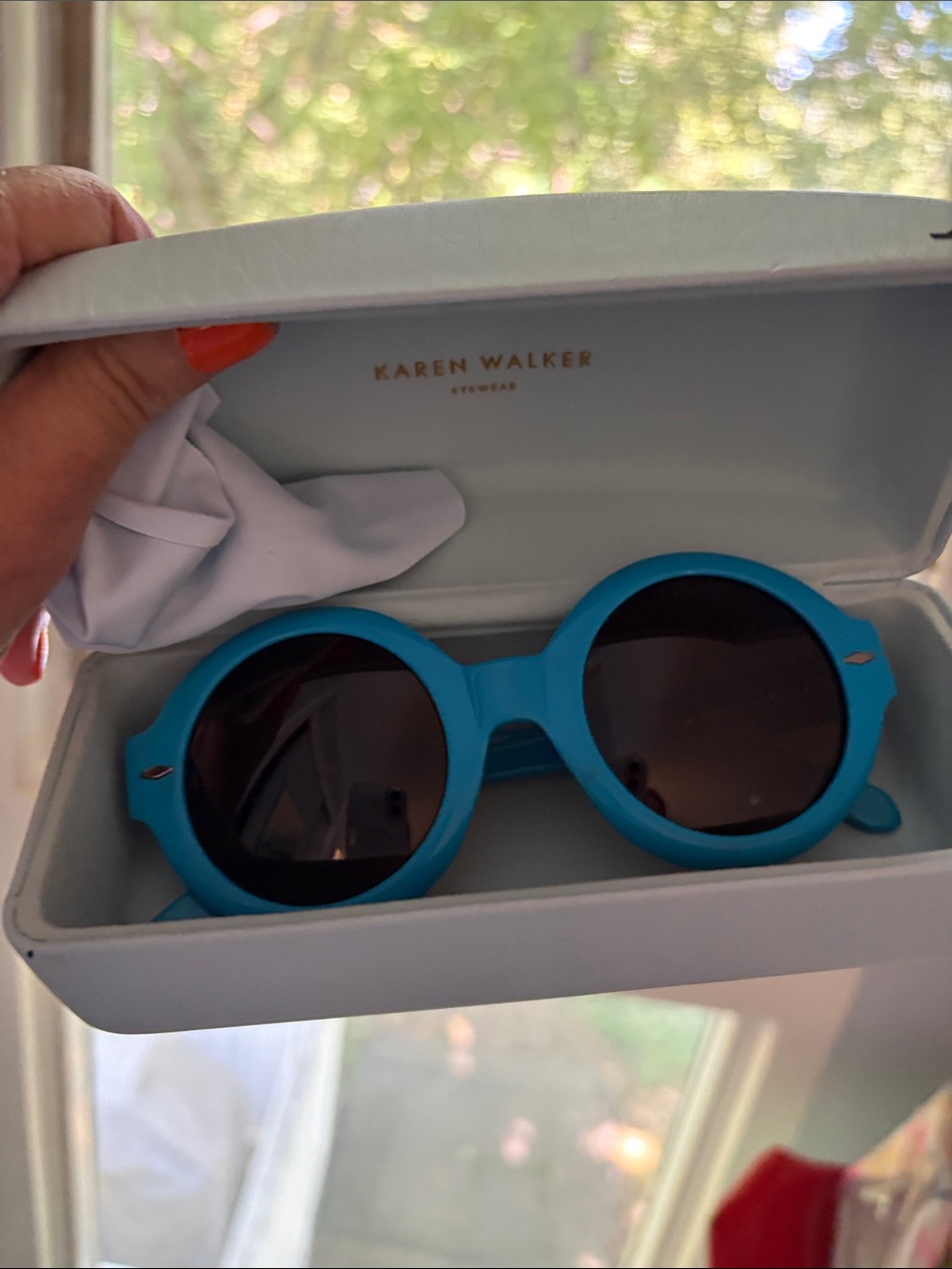 Karen Walker Kids Turquoise Round Sunglasses